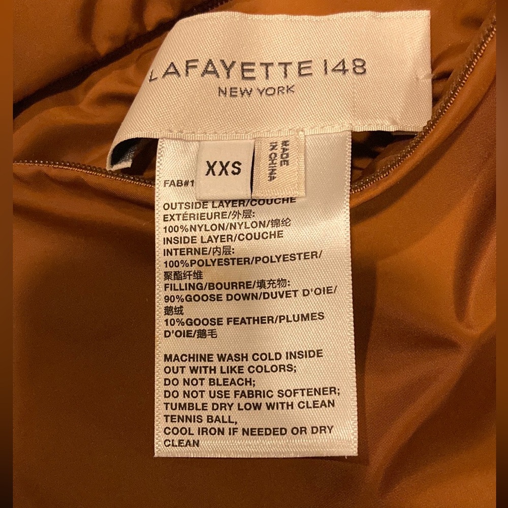 Lafayette 148 Bellamy fully reversible Vest in copper color size XXS - Picture 11 of 11